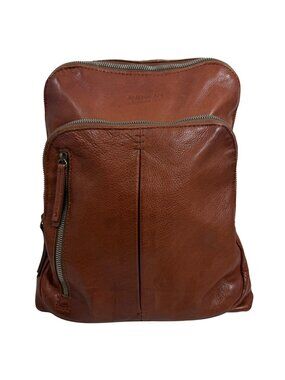 American Leather Co Cleveland Backpack Brandy Brown Smooth Leather